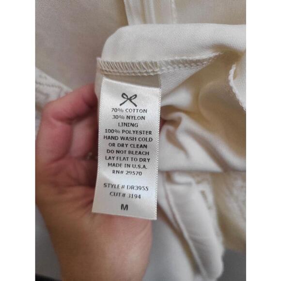 Anthropologie Everly Lace Skater Dress - White - Size M - Picture 10 of 10